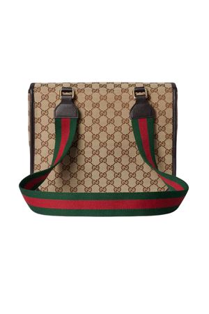 borsa in pelle marrone GUCCI KIDS | 793823FADK39762